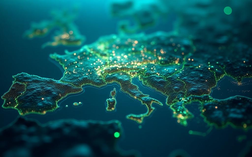 Rappresentazione digitale topografica di Roma con livelli di dati